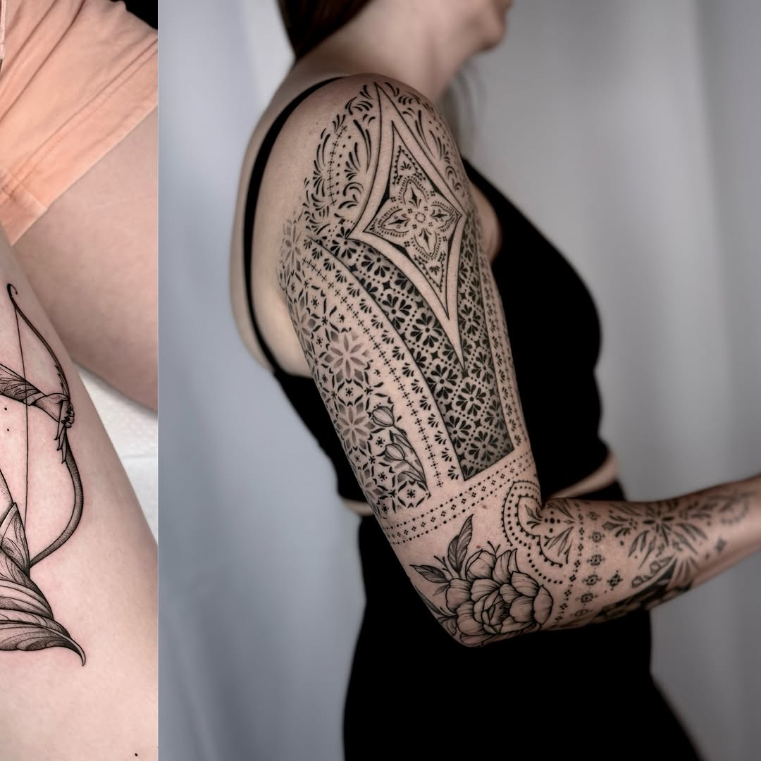 Tattoo by @kathrynsemusart — ornamental, blackwork