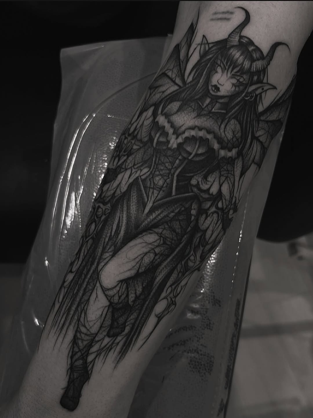 Tattoo by @tattoosbyanna_ — blackwork, illustrative