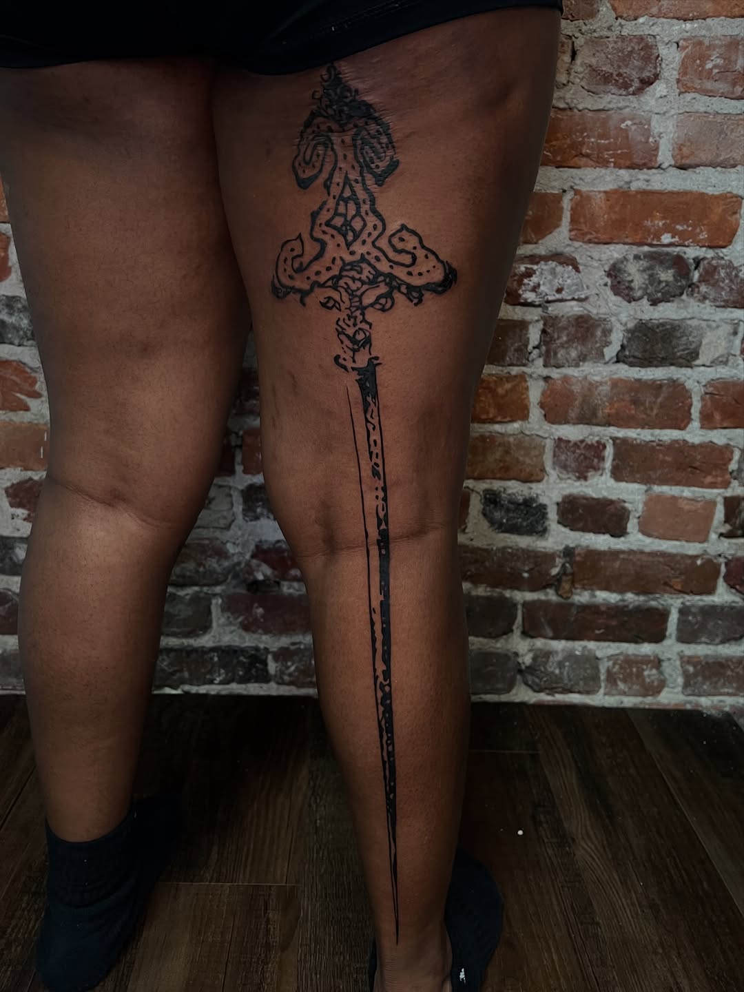 Tattoo by @uncomfycomfort โ illustrative, blackwork