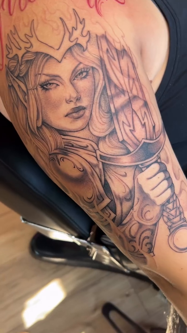 Tattoo by @desiree.tattoo — realism, black_and_grey
