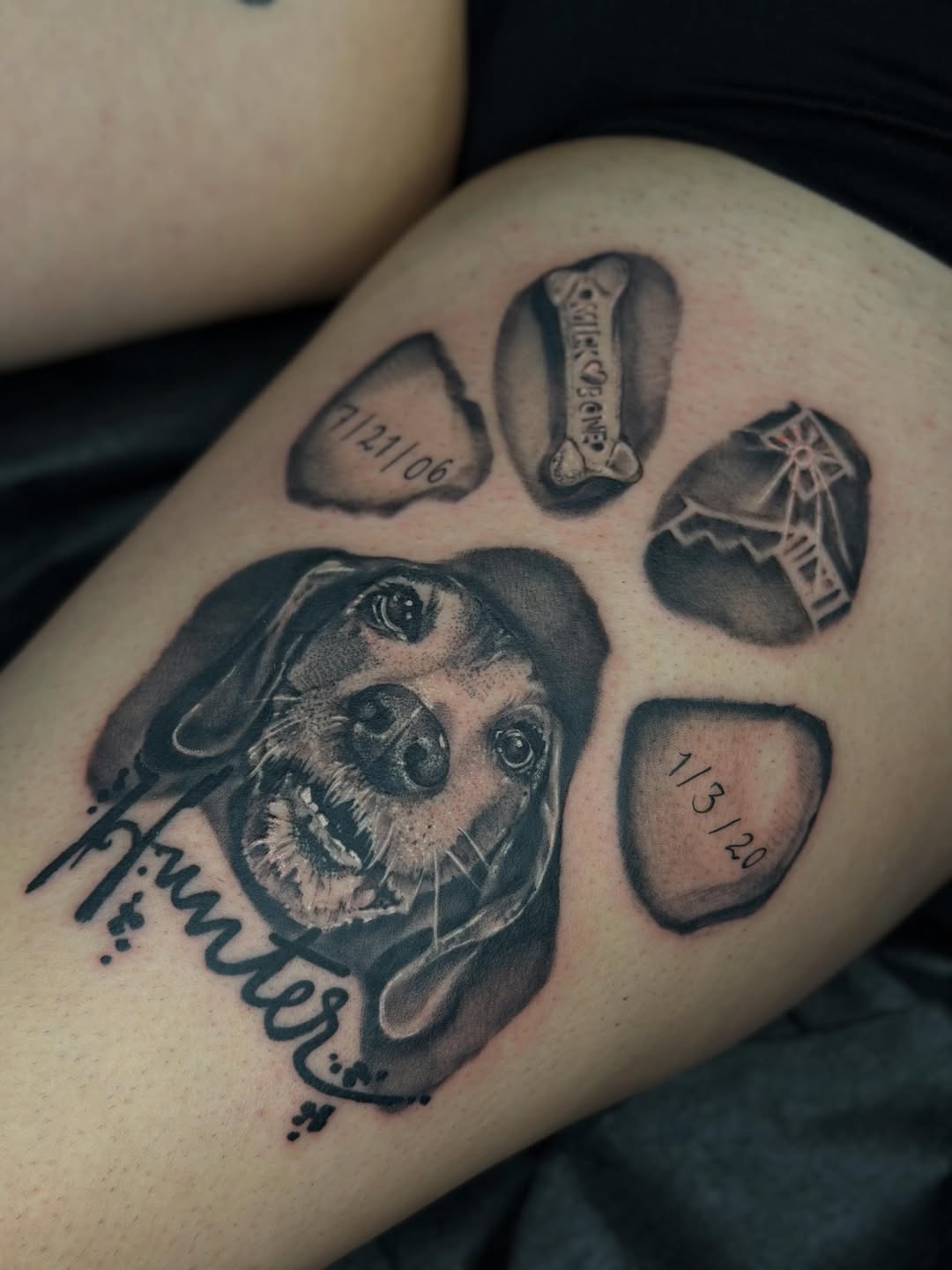 Tattoo by @summertats — realism, lettering_script