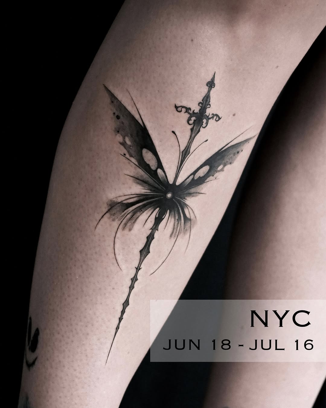Tattoo by @melo_tatt — black_and_grey, fine_line