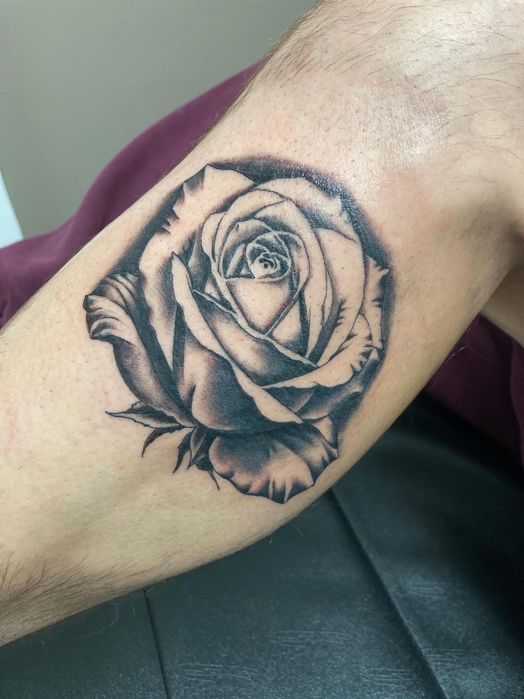Tattoo by @madtimtattoos — black_and_grey, realism