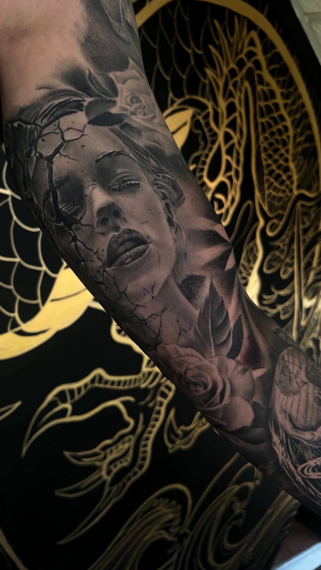 Tattoo by @coreyclarktattoos — realism, black_and_grey