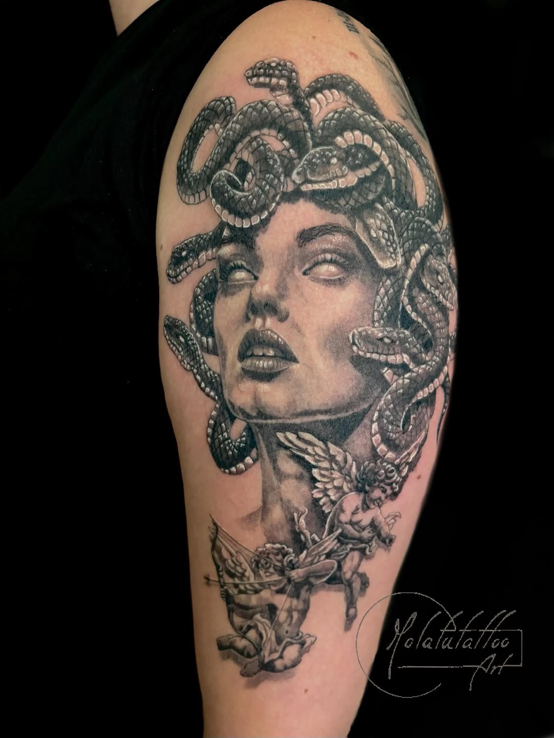 Tattoo by @molatutattoo — realism, dark_realism