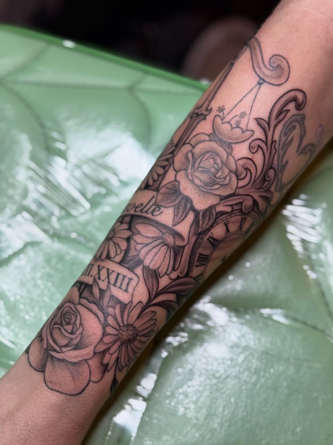Tattoo by @lilymyriatattoos — black_and_grey, illustrative