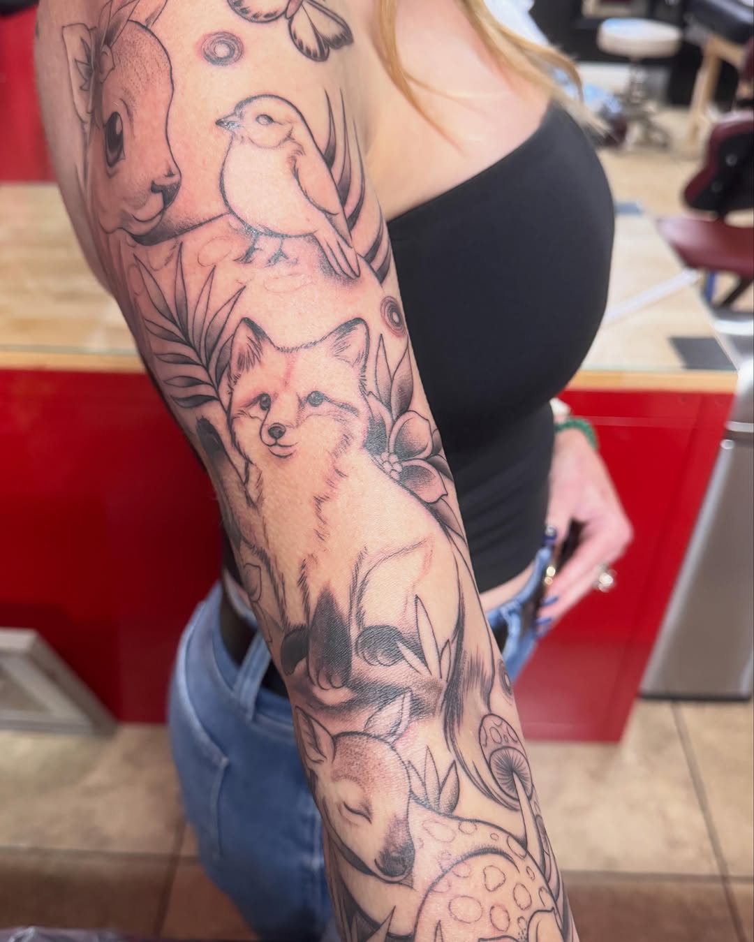 Tattoo by @noapologiestattoo — fine_line, black_and_grey