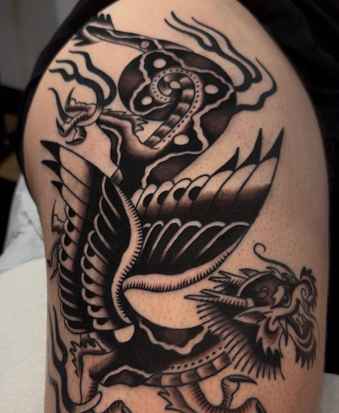 Tattoo by @coryallentattoos β american_traditional, blackwork