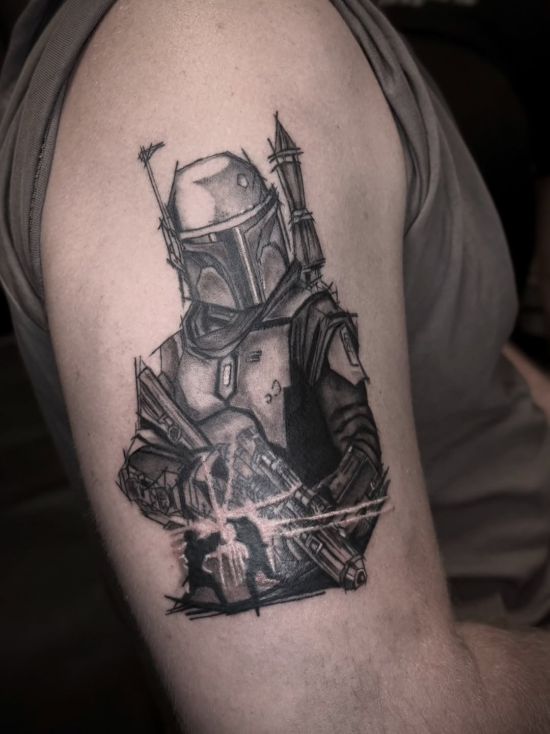 Tattoo by @love222tattoo — illustrative, black_and_grey