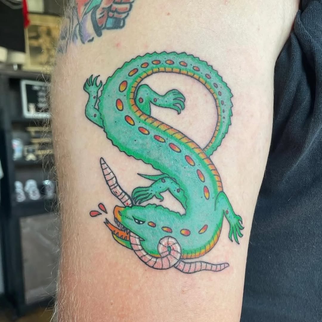 Tattoo by @goodheavenstattoos — new_school