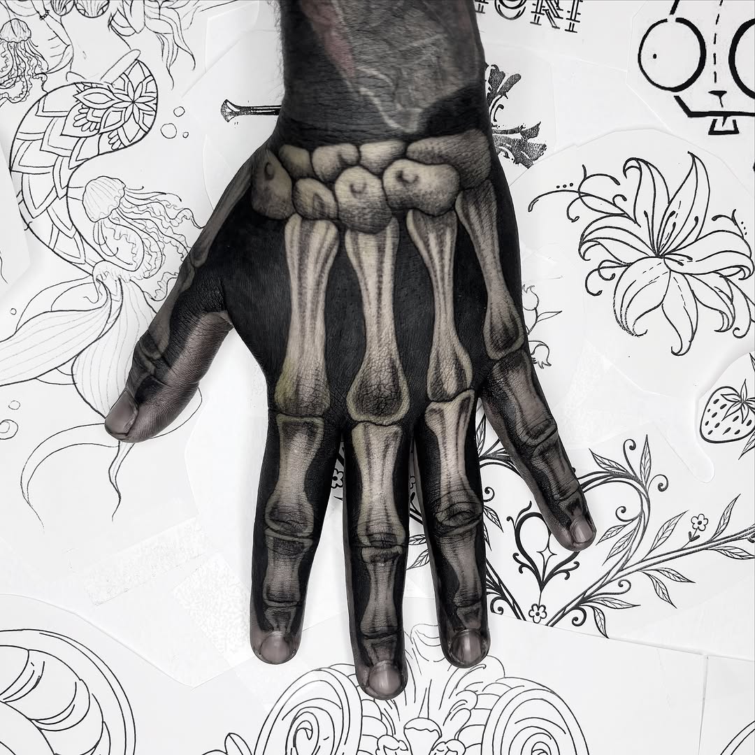 Tattoo by @loopytatz — blackwork, realism