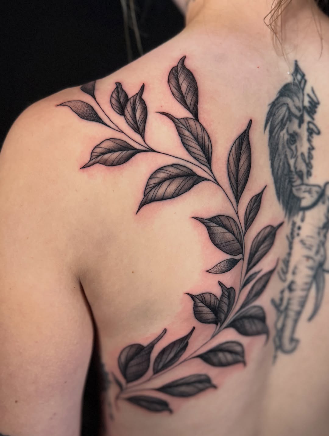 Tattoo by @etzeltattoo — black_and_grey, fine_line