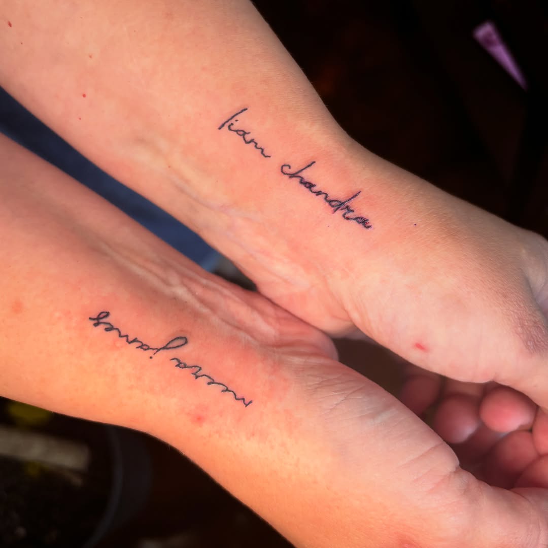 Tattoo by @lillythetattooer — lettering_script, fine_line