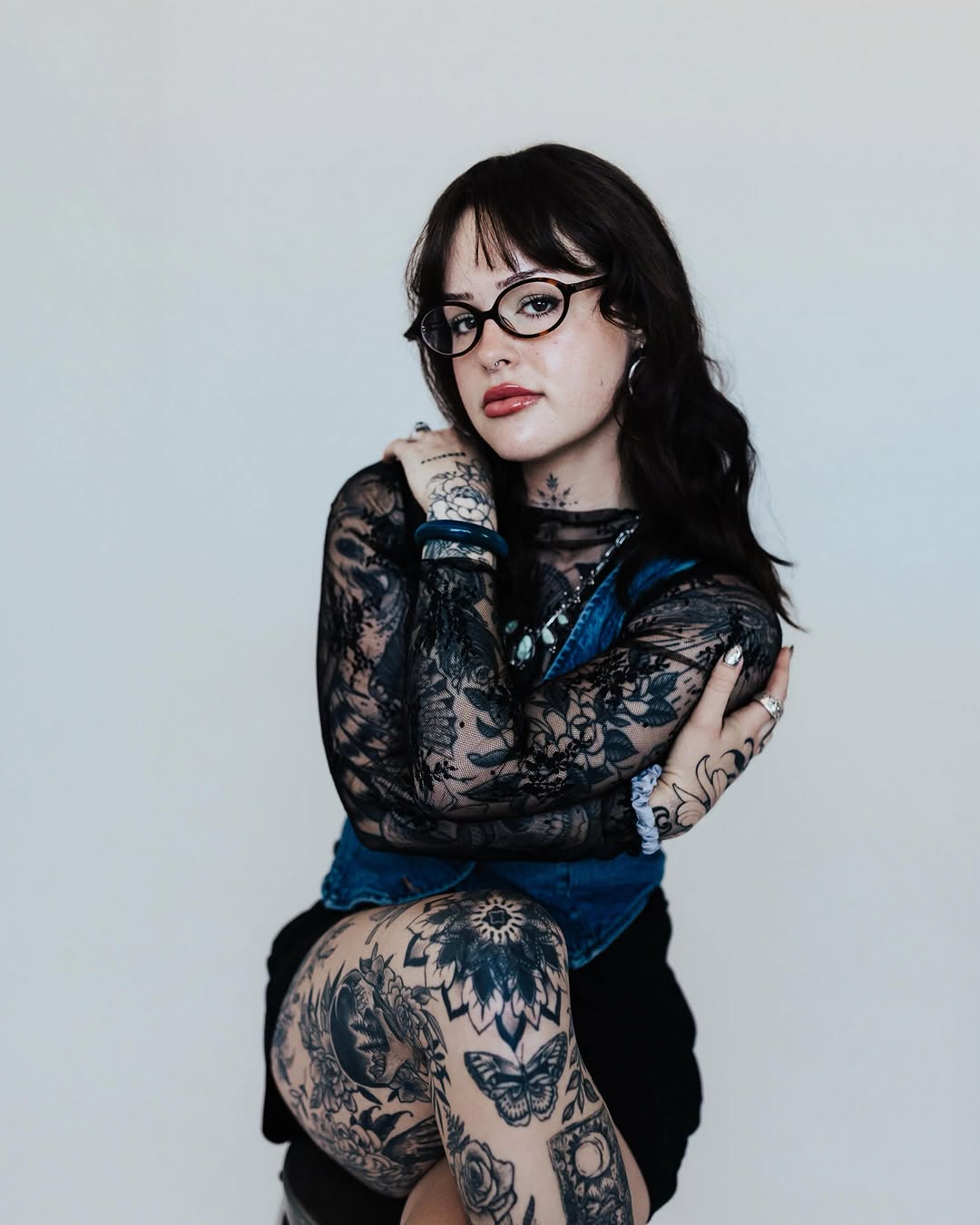 Tattoo by @kathrynsemusart — blackwork, illustrative
