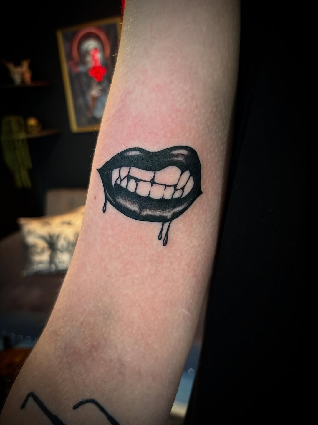 Tattoo by @chrisdafacetattoo — blackwork