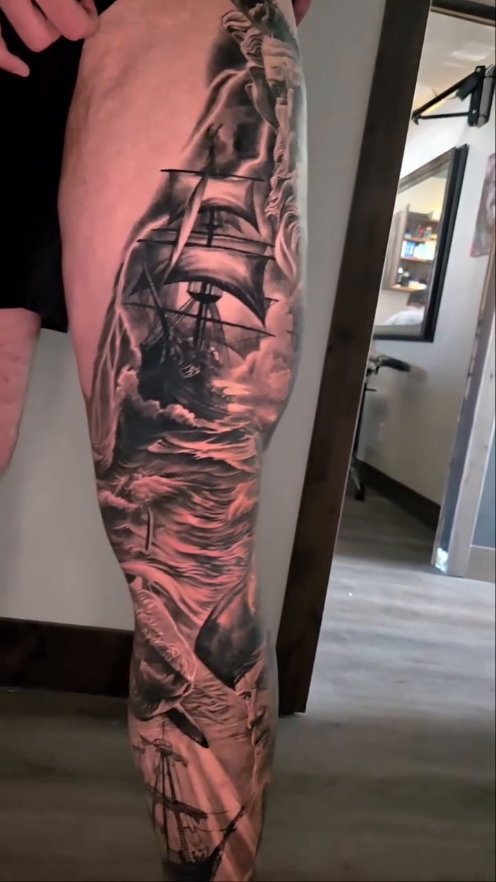 Tattoo by @pdudetattoo — black_and_grey, realism