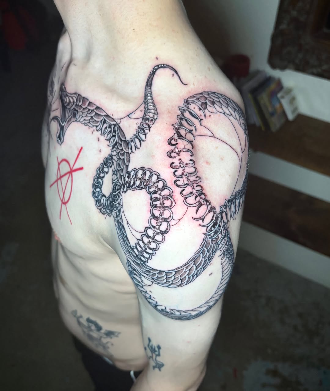 Tattoo by @quinstattoos — black_and_grey