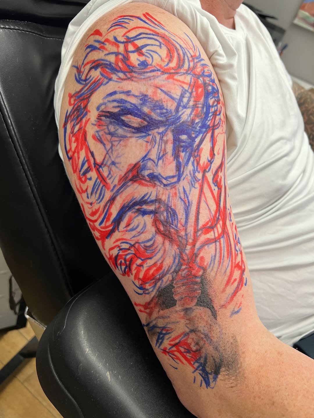 Tattoo by @strikt — trash_polka