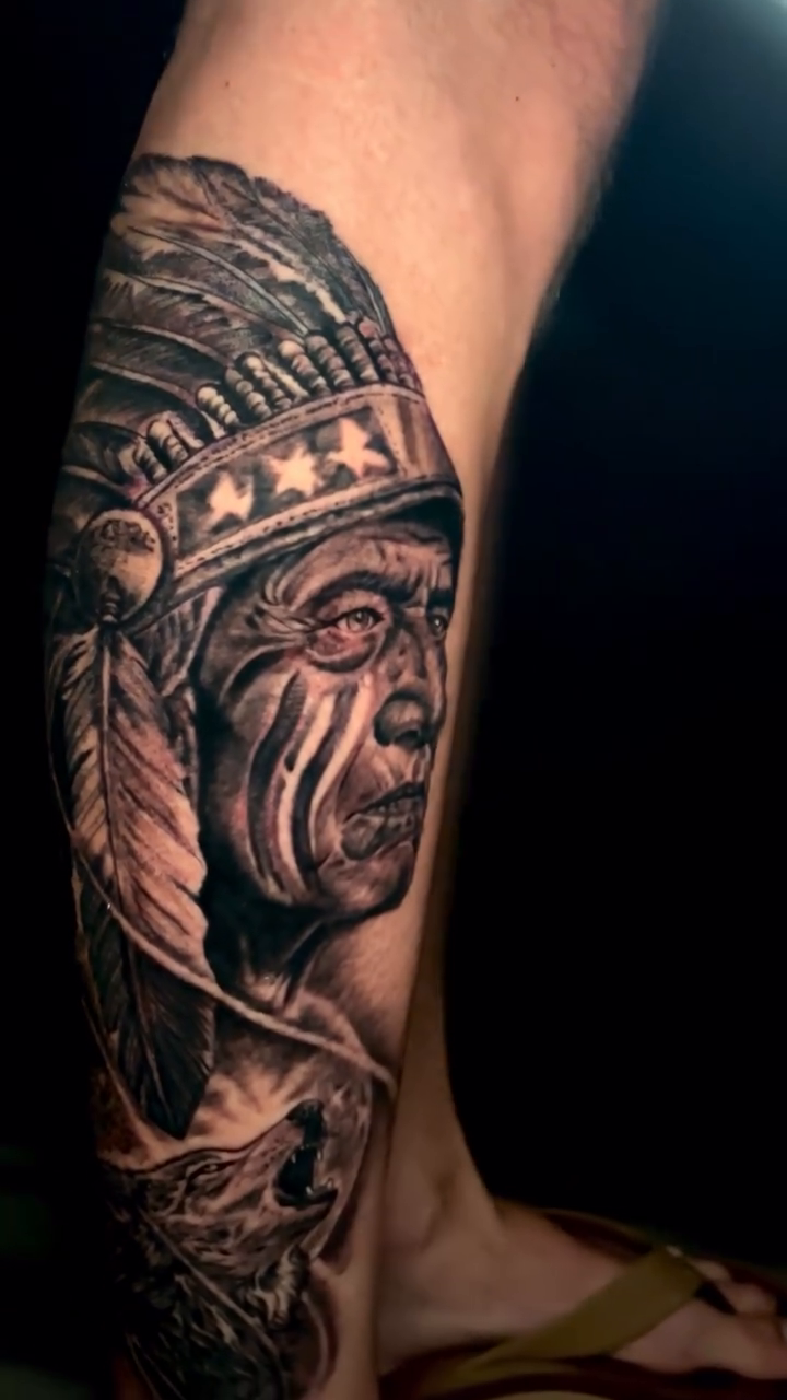 Tattoo by @gustavo.bulldogtattoo — realism, black_and_grey