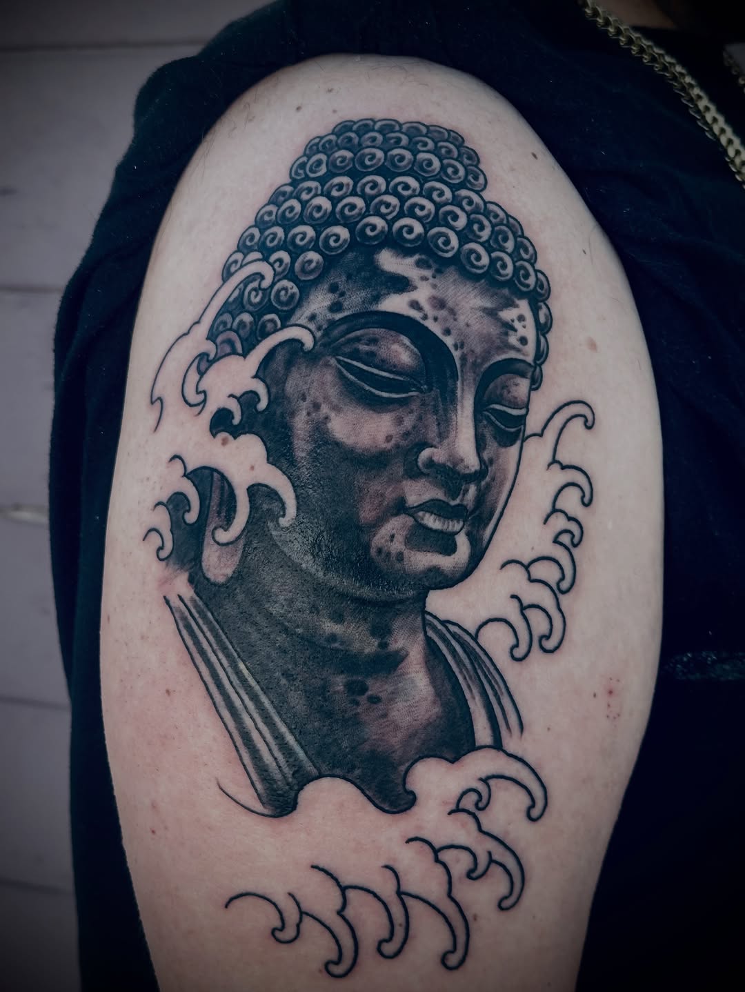 Tattoo by @culletonparamore — realism, black_and_grey