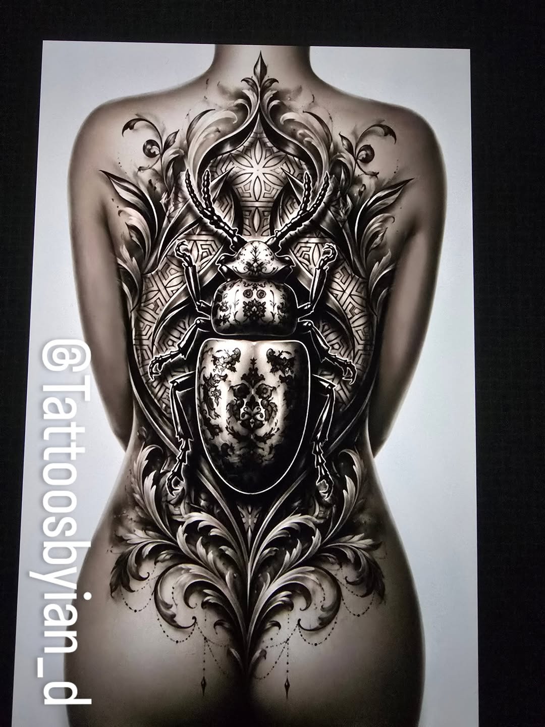 Tattoo by @tattoosbyian_d — black_and_grey, ornamental