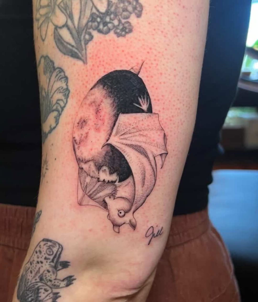 Tattoo by @ink.by.emma — black_and_grey, dotwork
