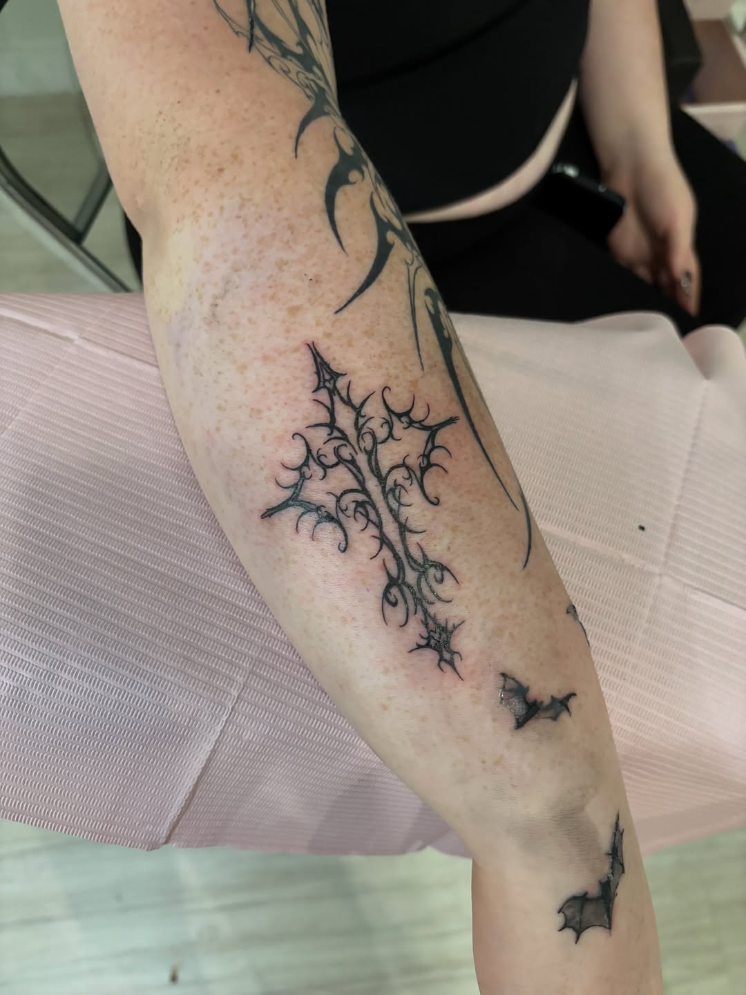 Tattoo by @miffythereaper — blackwork