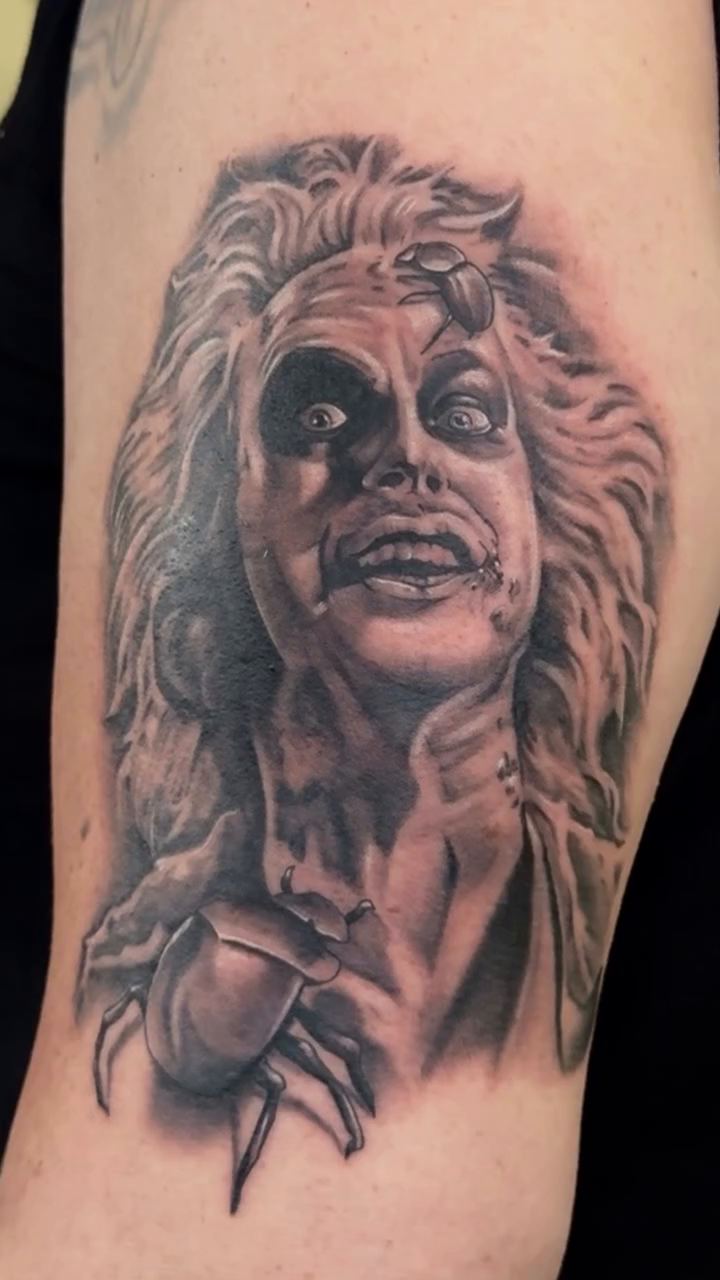 Tattoo by @pastorsdarkarts — realism, black_and_grey