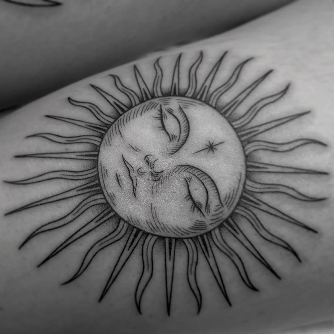 Tattoo by @witchpuke โ black_and_grey, fine_line