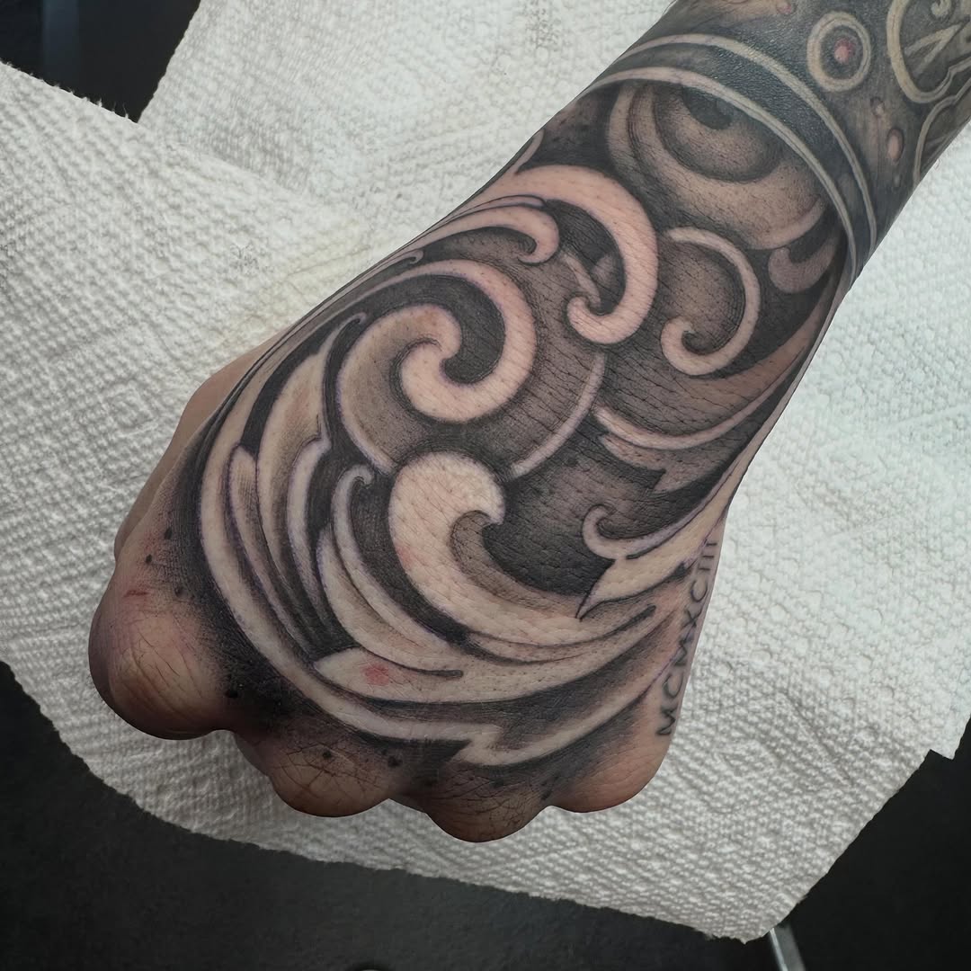Tattoo by @tattoosbyskip — black_and_grey, ornamental