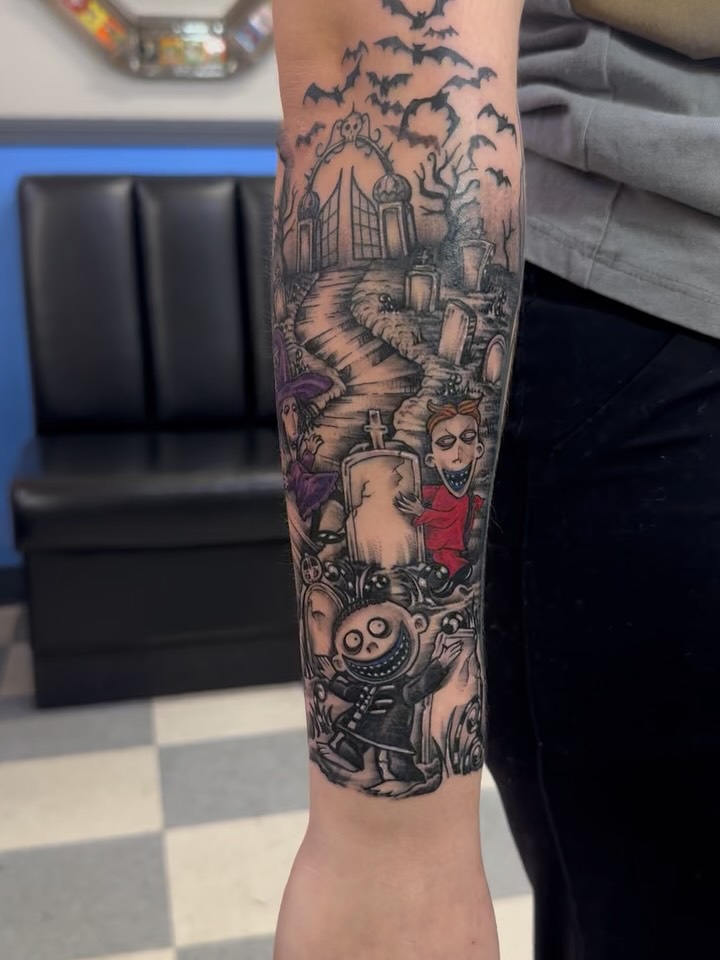 Tattoo by @mannytats — illustrative, dark_realism