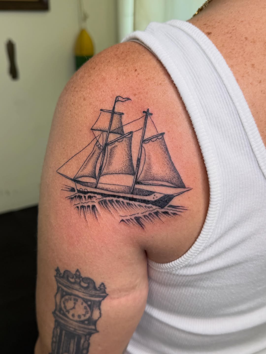 Tattoo by @rinoski.tattoo — illustrative, black_and_grey