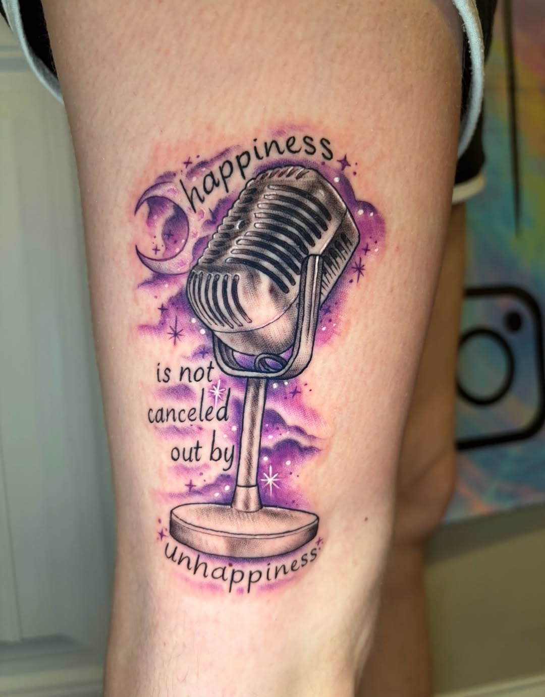 Tattoo by @grimdark.art — realism, lettering_script
