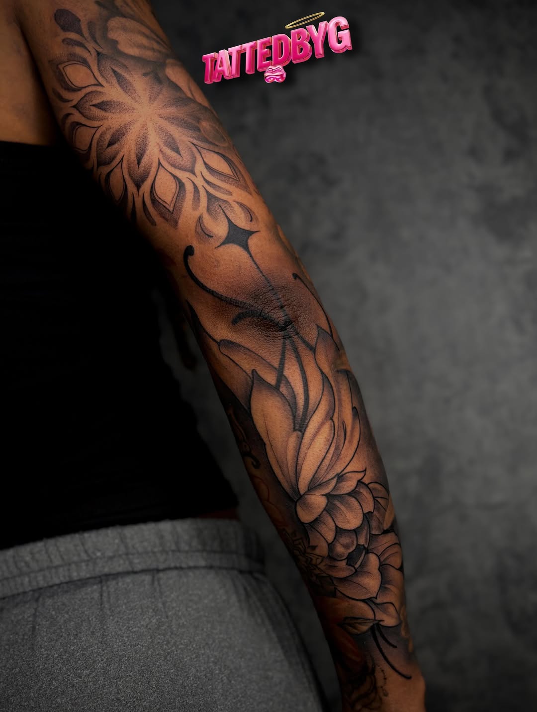 Tattoo by @tattedbyg — black_and_grey