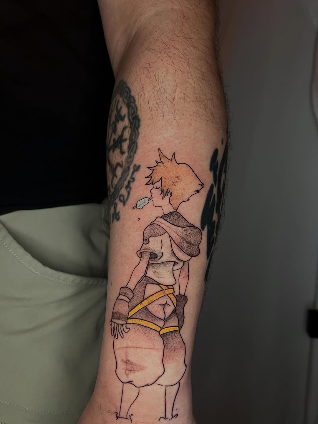 Tattoo by @pitypostcard โ anime, illustrative
