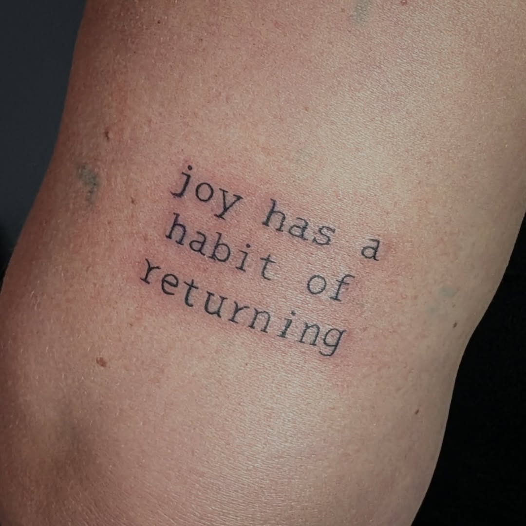 Tattoo by @jadektattoos โ lettering_script, fine_line