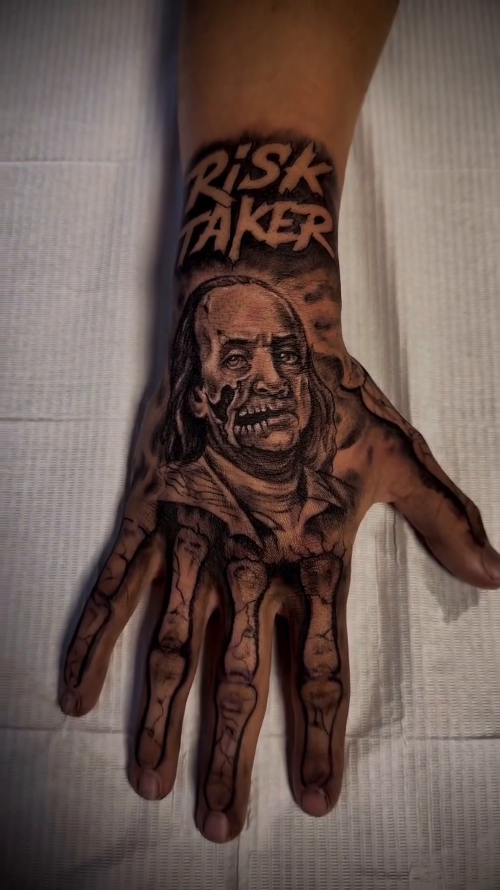 Tattoo by @tat2reign_85 โ realism, black_and_grey