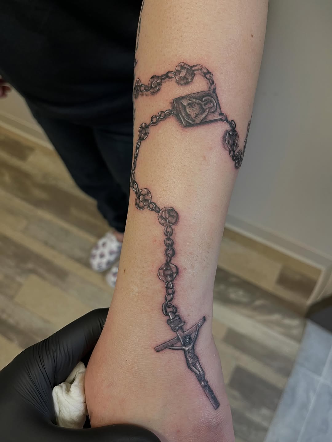 Tattoo by @illestgorilla — black_and_grey, realism