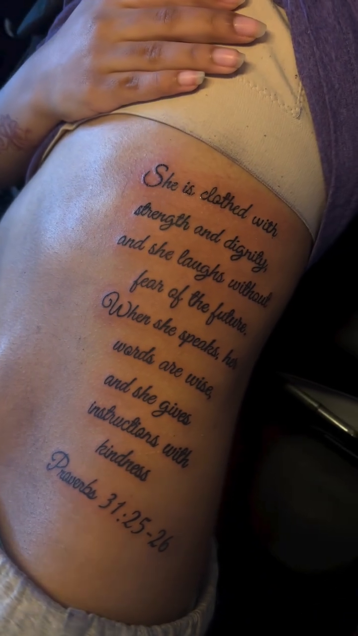 Tattoo by @kee.tatted.me β lettering_script, fine_line