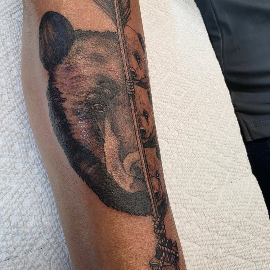 Tattoo by @shannongatesart — realism, black_and_grey
