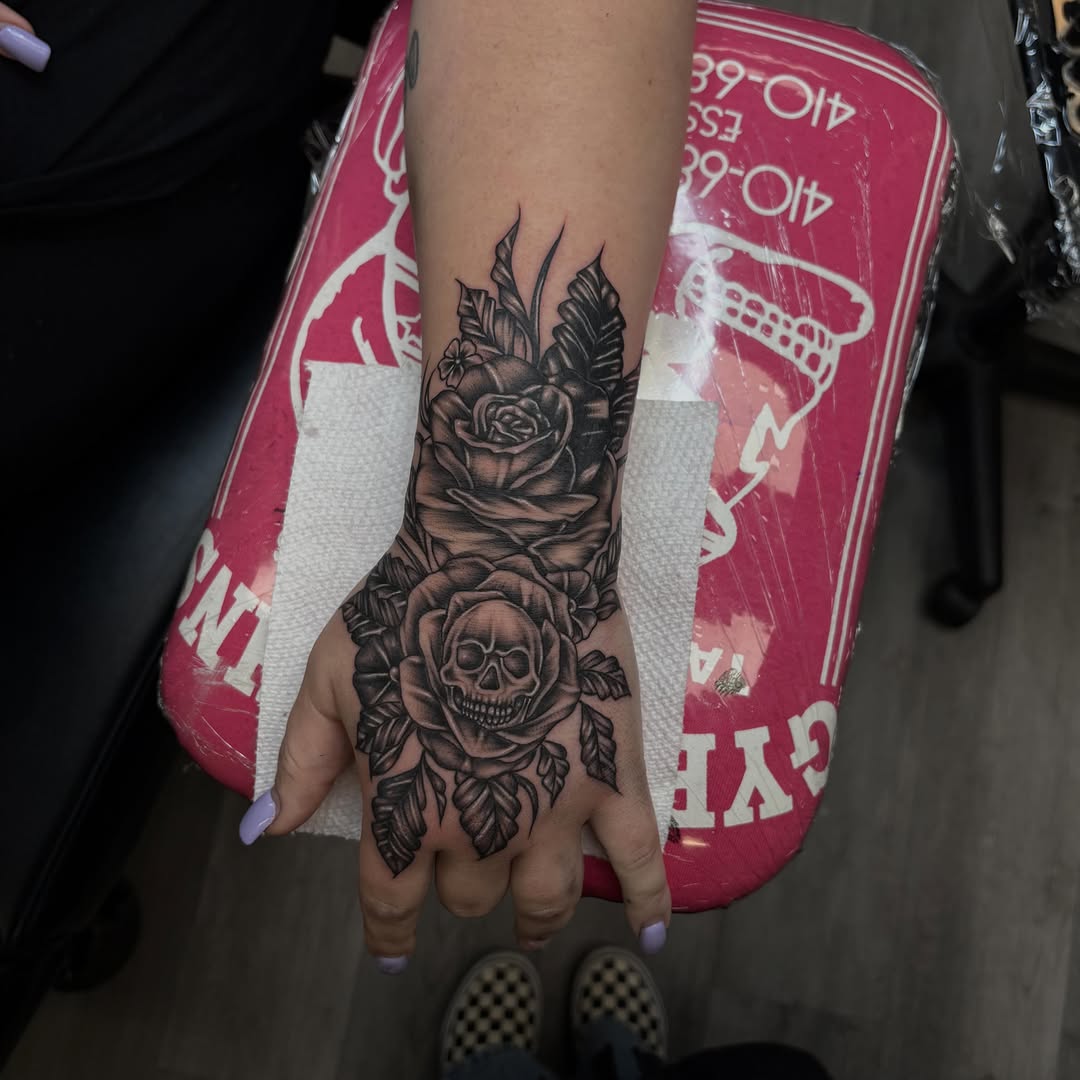 Tattoo by @goldenboysink — black_and_grey, realism