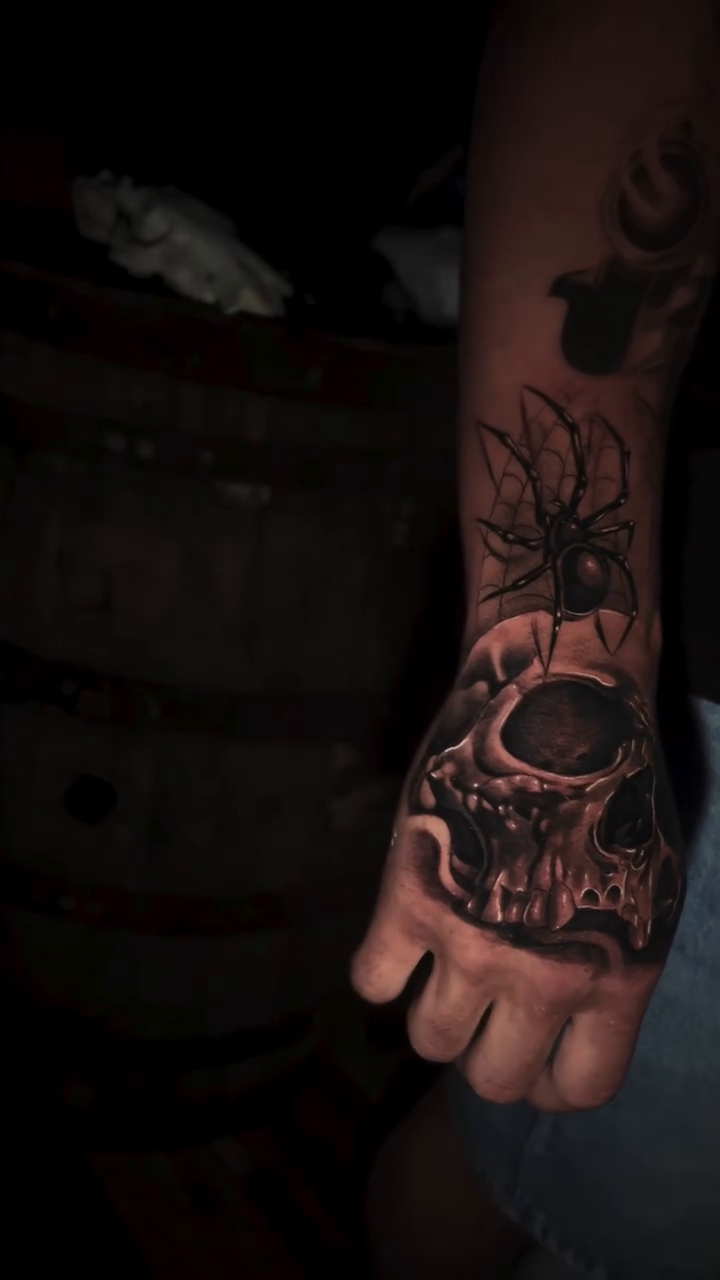 Tattoo by @acruz_707 โ dark_realism, black_and_grey