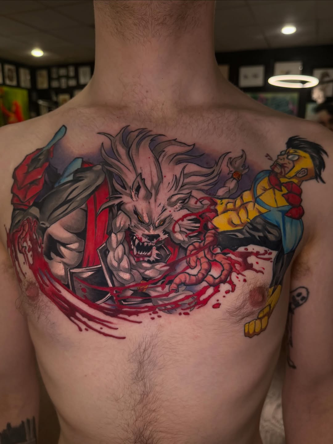 Tattoo by @aaronbtattoo — new_school, anime