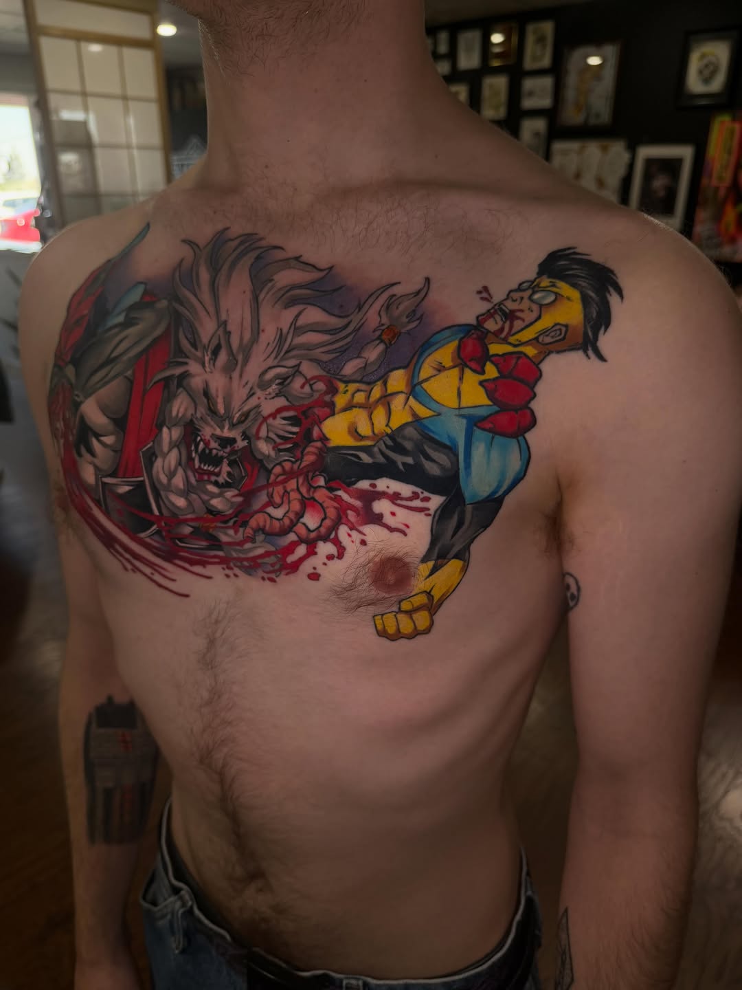 Tattoo by @aaronbtattoo — new_school, anime