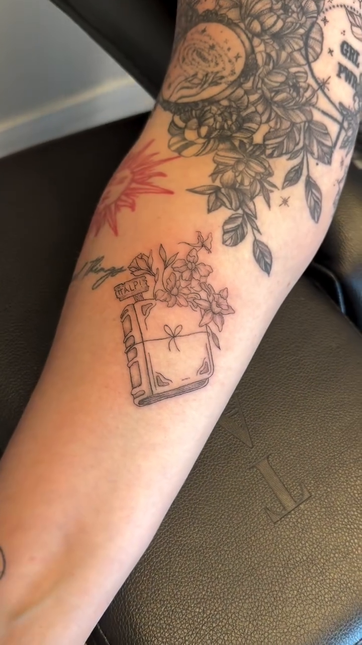 Tattoo by @ember.ink — fine_line, lettering_script