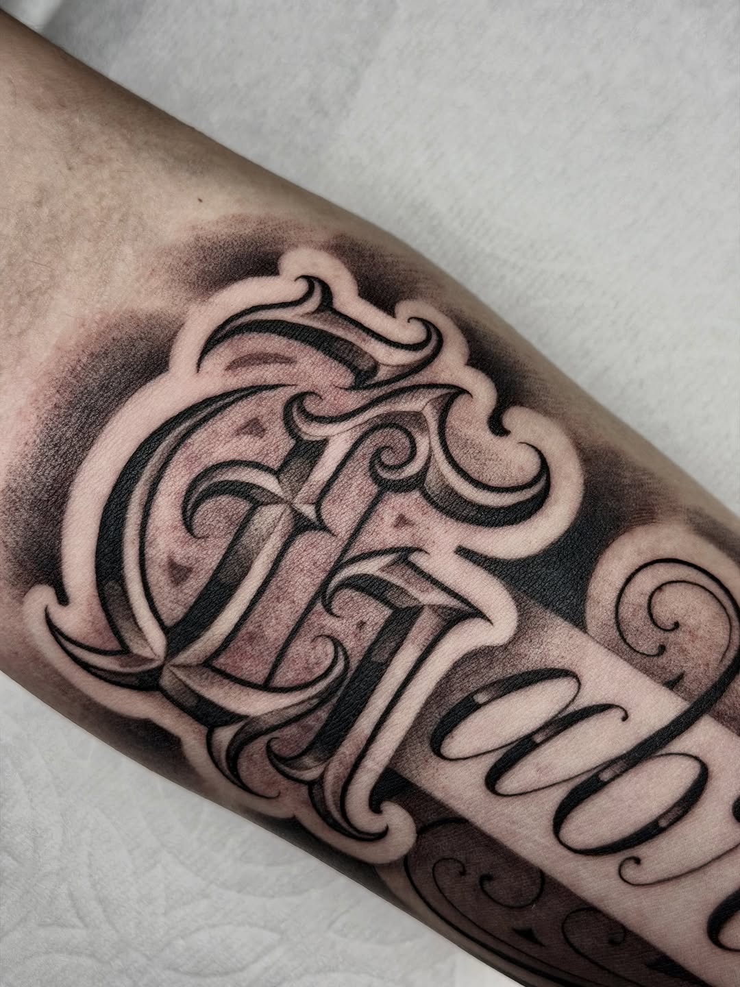 Tattoo by @marcusmartineztattoo β lettering_script, chicano