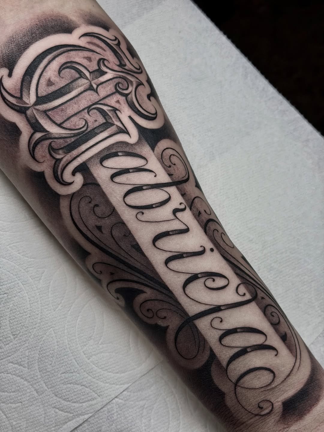 Tattoo by @marcusmartineztattoo β lettering_script, chicano