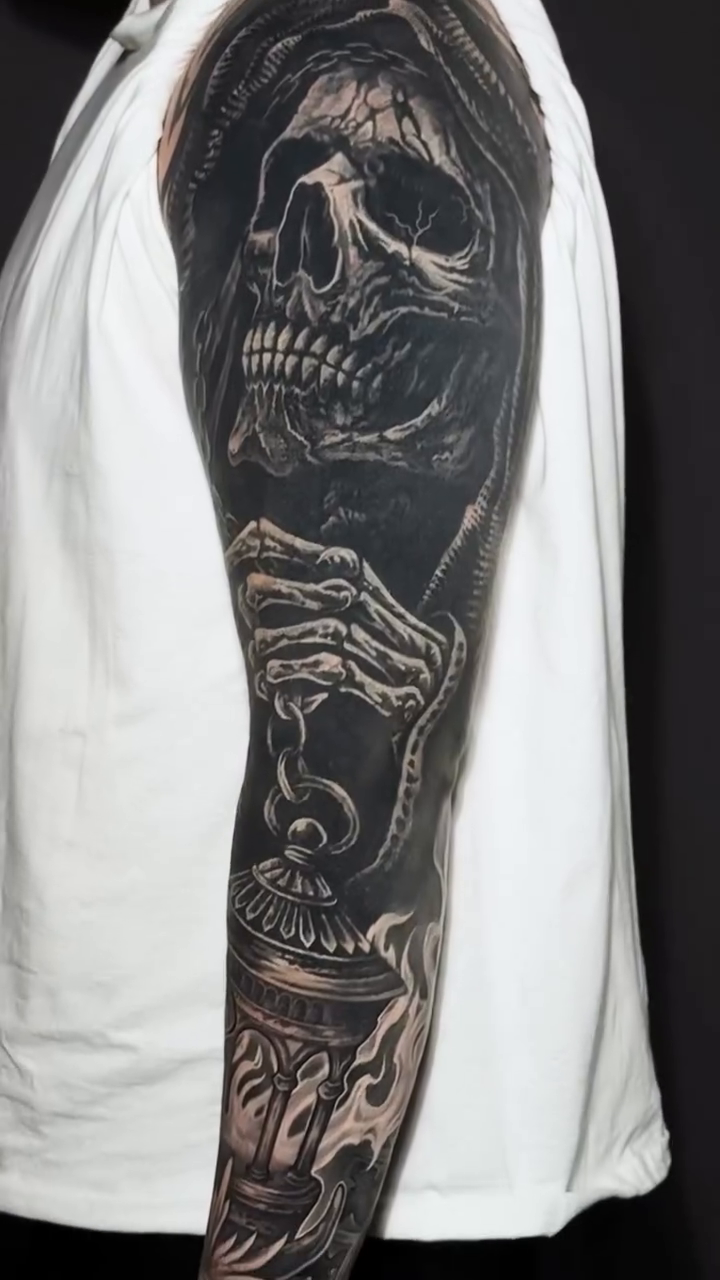 Tattoo by @sk.tattoo._ — dark_realism, black_and_grey
