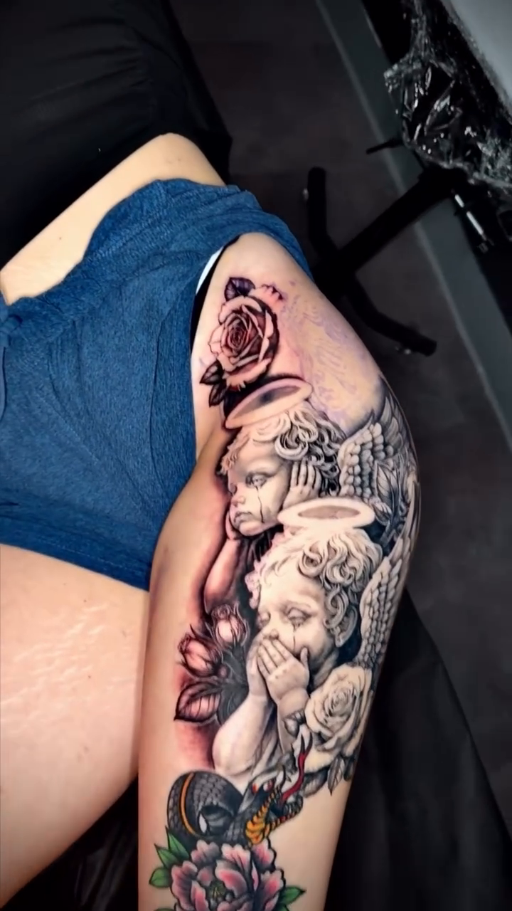 Tattoo by @stabby.dan — black_and_grey, realism