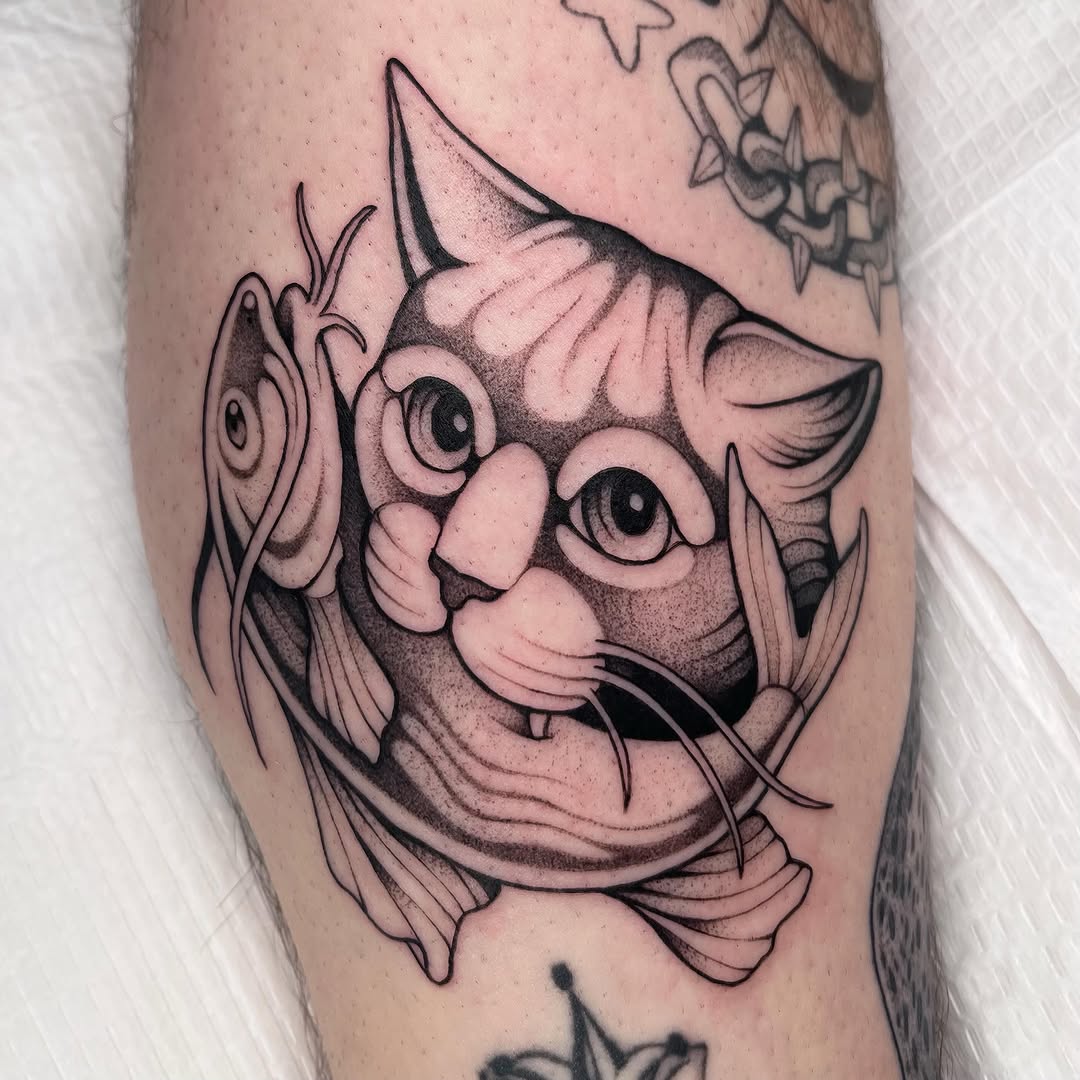 Tattoo by @carlavtattoos — black_and_grey, neo_traditional